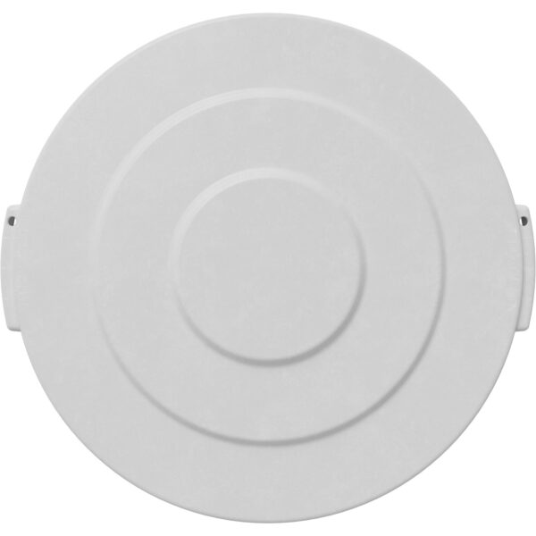 Carlisle, 84101102, Bronco™ Round Waste Bin Trash Container Lid 10 Gallon - White - Image 2