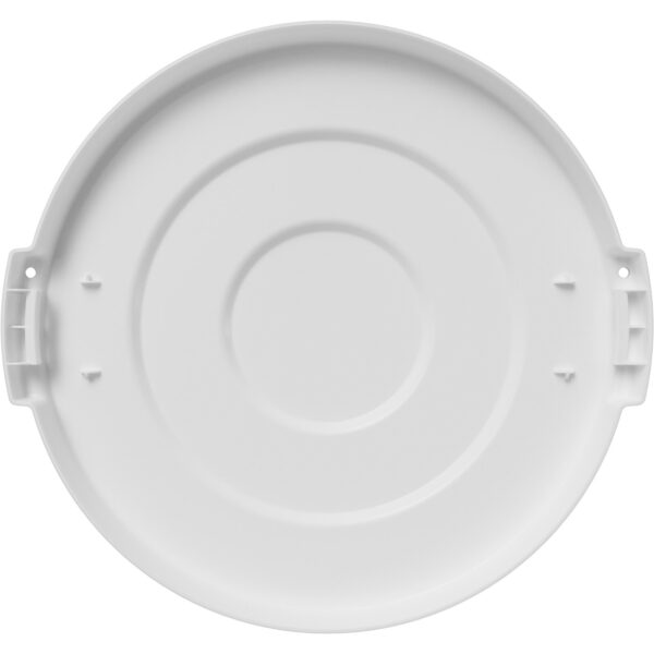 Carlisle, 84101102, Bronco™ Round Waste Bin Trash Container Lid 10 Gallon - White - Image 3