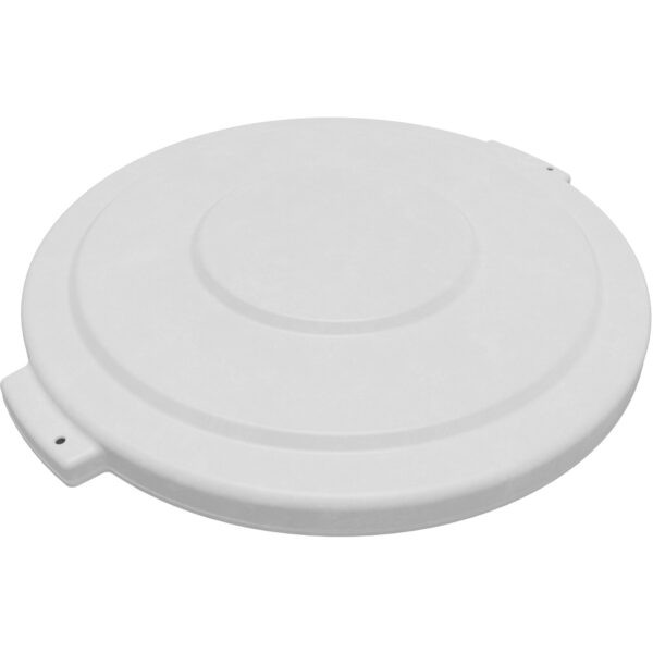 Carlisle, 84103302, Bronco™ Round Waste Bin Trash Container Lid 32 Gallon - White