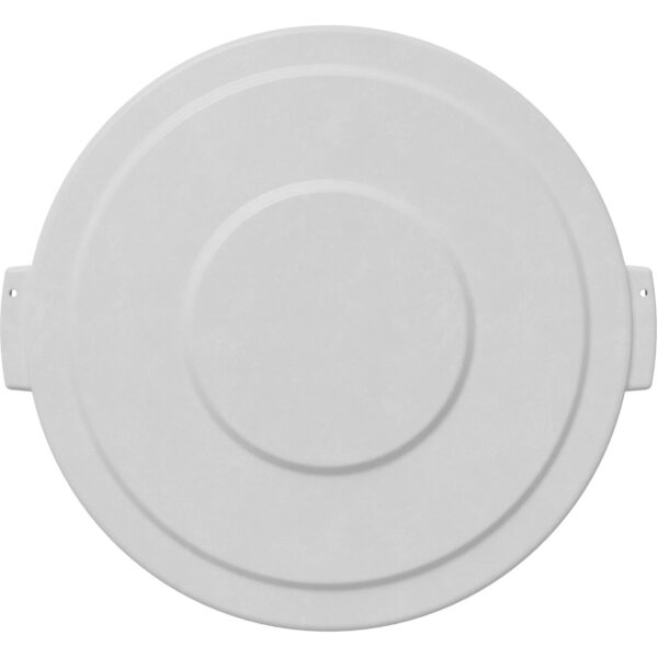 Carlisle, 84103302, Bronco™ Round Waste Bin Trash Container Lid 32 Gallon - White - Image 2