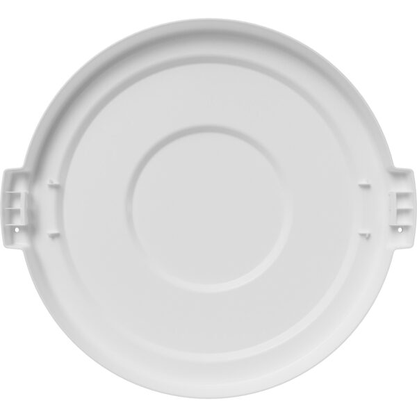 Carlisle, 84103302, Bronco™ Round Waste Bin Trash Container Lid 32 Gallon - White - Image 3