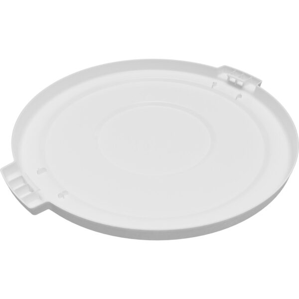 Carlisle, 84103302, Bronco™ Round Waste Bin Trash Container Lid 32 Gallon - White - Image 4
