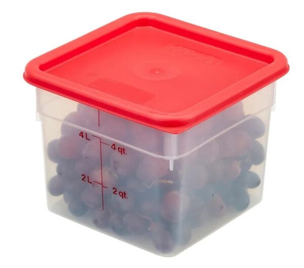 Cambro, SFC6, CamSquares® - Lids - 6qt, 8qt, Winter Rose (Red) - Image 2