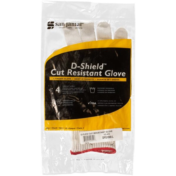 Carlisle, DFG1000-L, D-FLEX CUT RESISTANT GLOVE L 1 - White
