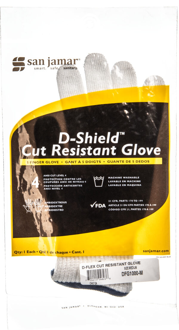 Carlisle, DFG1000-M, D-FLEX CUT RESISTANT GLOVE MD 1 - White