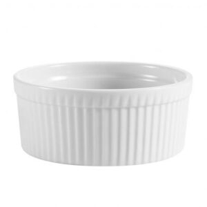 CAC China, RKF-10P, Ramekin Fluted PW 10oz 4 1/4"